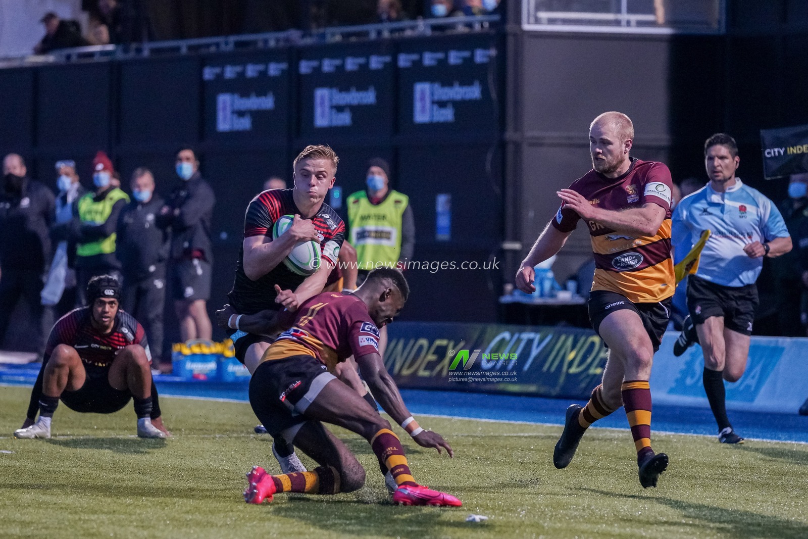 Ali Crossdale #11 of Saracens in action