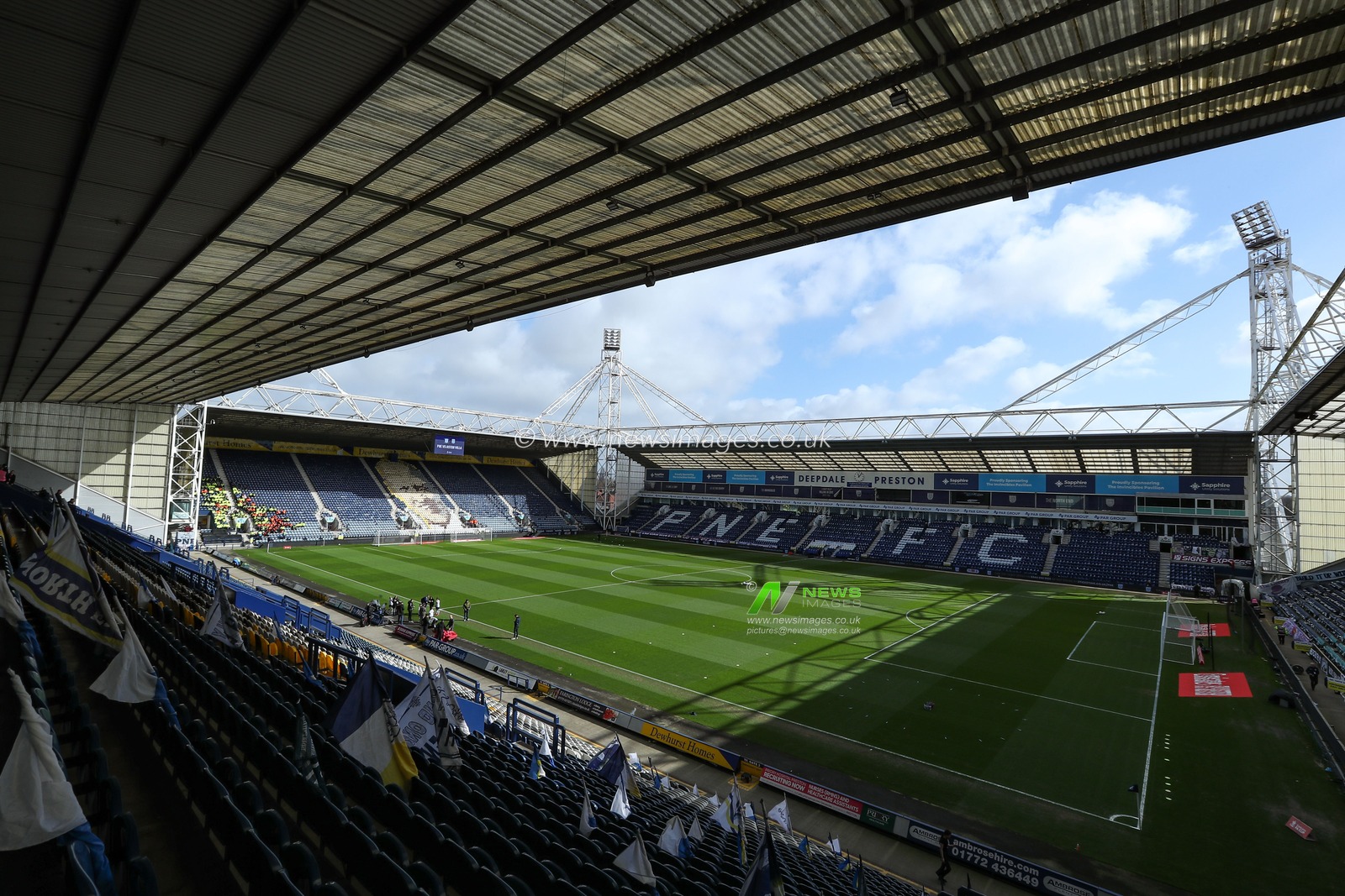 General view of Deepdale stadium ahead of the Emirates FA Cup match Preston North End vs Aston Villa at Deepdale, Preston, United Kingdom, 30th March 2025

(Photo by Jorge Horsted/News Images)
