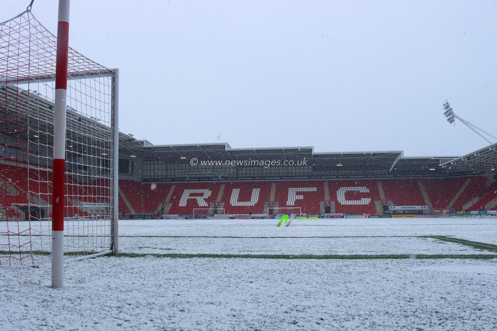 The game between Rotherham United and Cardiff City is postponed due to heavy snow