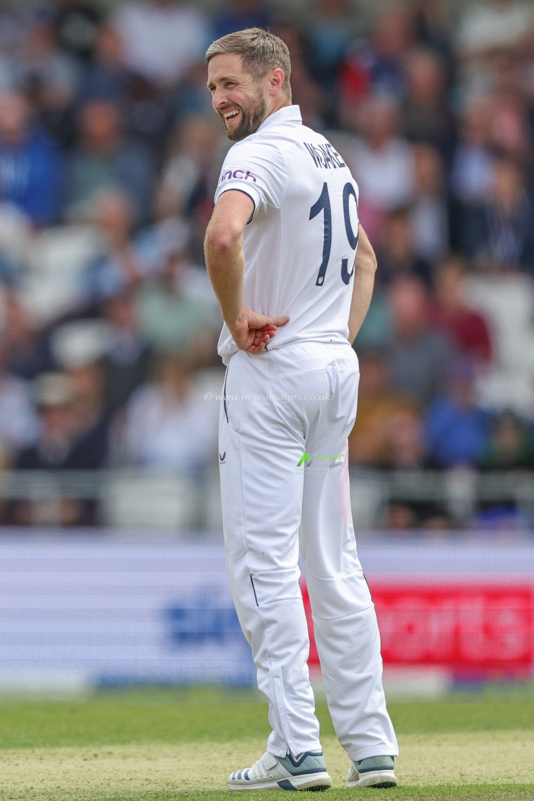 Chris Woakes of England reacts s after a close call for LBW on Mitchell Marsh of Australia during the LV= Insurance Ashes Third Test Series Day 1 England v Australia at Headingley Stadium, Leeds, United Kingdom, 6th July 2023

(Photo by Mark Cosgrove/News Images)