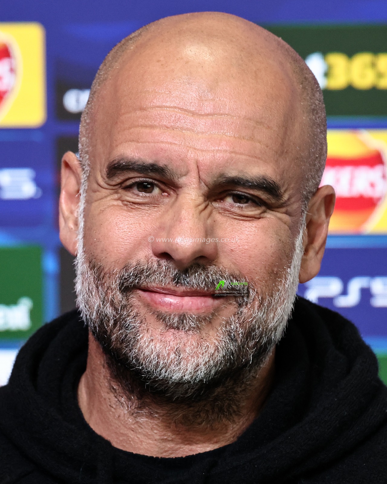 Pep Guardiola manager of Manchester City spears to the press during the UEFA Champions League Press Conference Manchester City v Real Madrid at Etihad Stadium, Manchester, United Kingdom, 10th February 2025

(Photo by Mark Cosgrove/News Images)