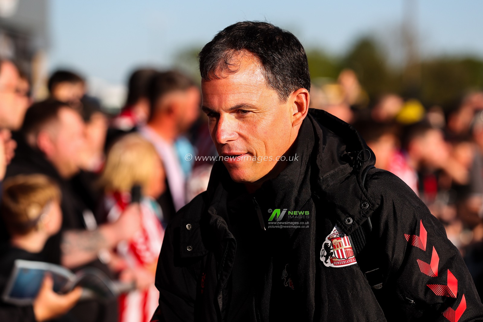 RÃ©gis Le Bris manager of Sunderland arrives ahead of the Sky Bet Championship Palyoff Semi-final match Coventry City vs Sunderland at Coventry Building Society Arena, Coventry, United Kingdom, 9th May 2025

(Photo by Gareth Evans/News Images)