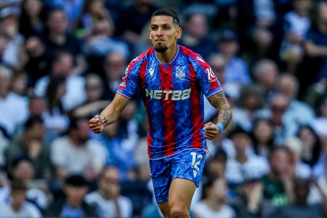 Daniel Munoz of Crystal Palace celebrates the team's first goal which is later ruled offside during the Premier League match Tottenham Hotspur vs Crystal Palace at Tottenham Hotspur Stadium, London, United Kingdom, 11th May 2025

(Photo by Izzy Poles/News Images)
