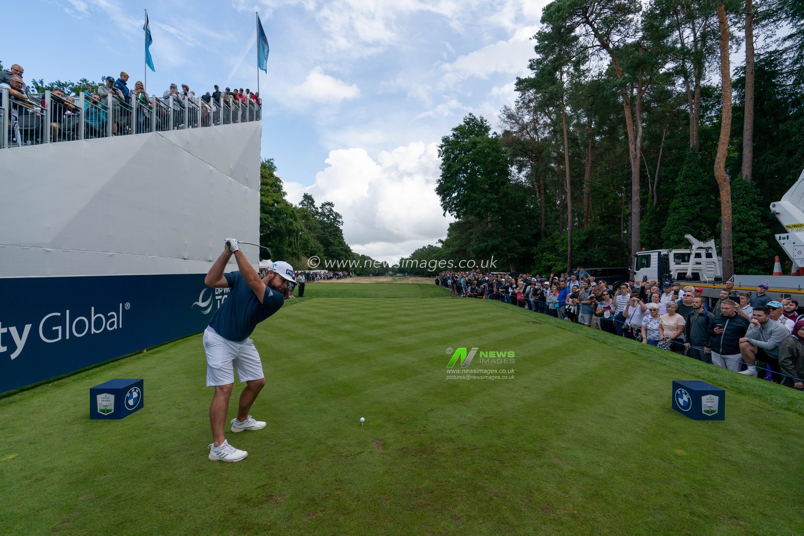 Tyrrell Hatton tees off during the BMW PGA Championship 2022 Celebrity Pro-Am at Wentworth Club, Virginia Water, United Kingdom, 7th September 2022

(Photo by Richard Washbrooke/News Images)