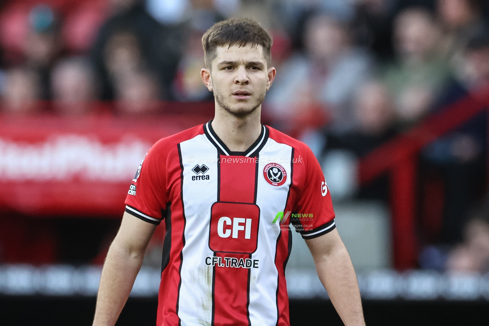 James McAtee of Sheffield United during the Premier League match Sheffield United vs Brighton and Hove Albion at Bramall Lane, Sheffield, United Kingdom, 18th February 2024

(Photo by Mark Cosgrove/News Images)