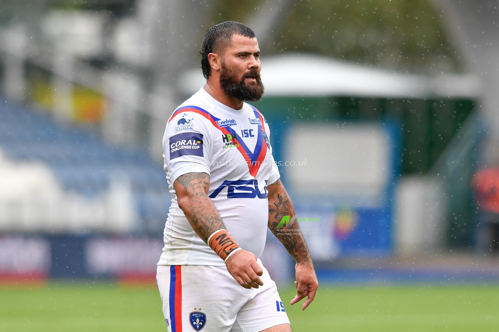 David Fifita (8) of Wakefield Trinity in action during the game