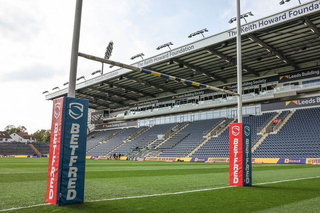 A general view of Headingley Stadium during the Betfred Super League round 9 match Leeds Rhinos vs Hull KR at Headingley Stadium, Leeds, United Kingdom, 25th April 2025

(Photo by Mark Cosgrove/News Images)
