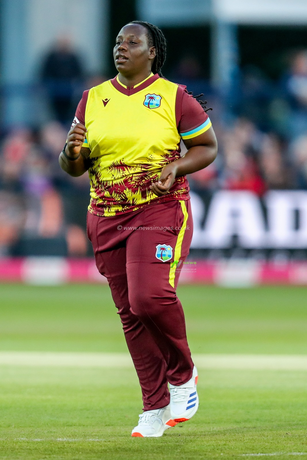 Qiana Joseph of West Indies Women in action during the 1st Vitality IT20 Series England Women v West Indies Women at The Spitfire Ground, Canterbury, United Kingdom, 21st May 2025

(Photo by Izzy Poles/News Images)