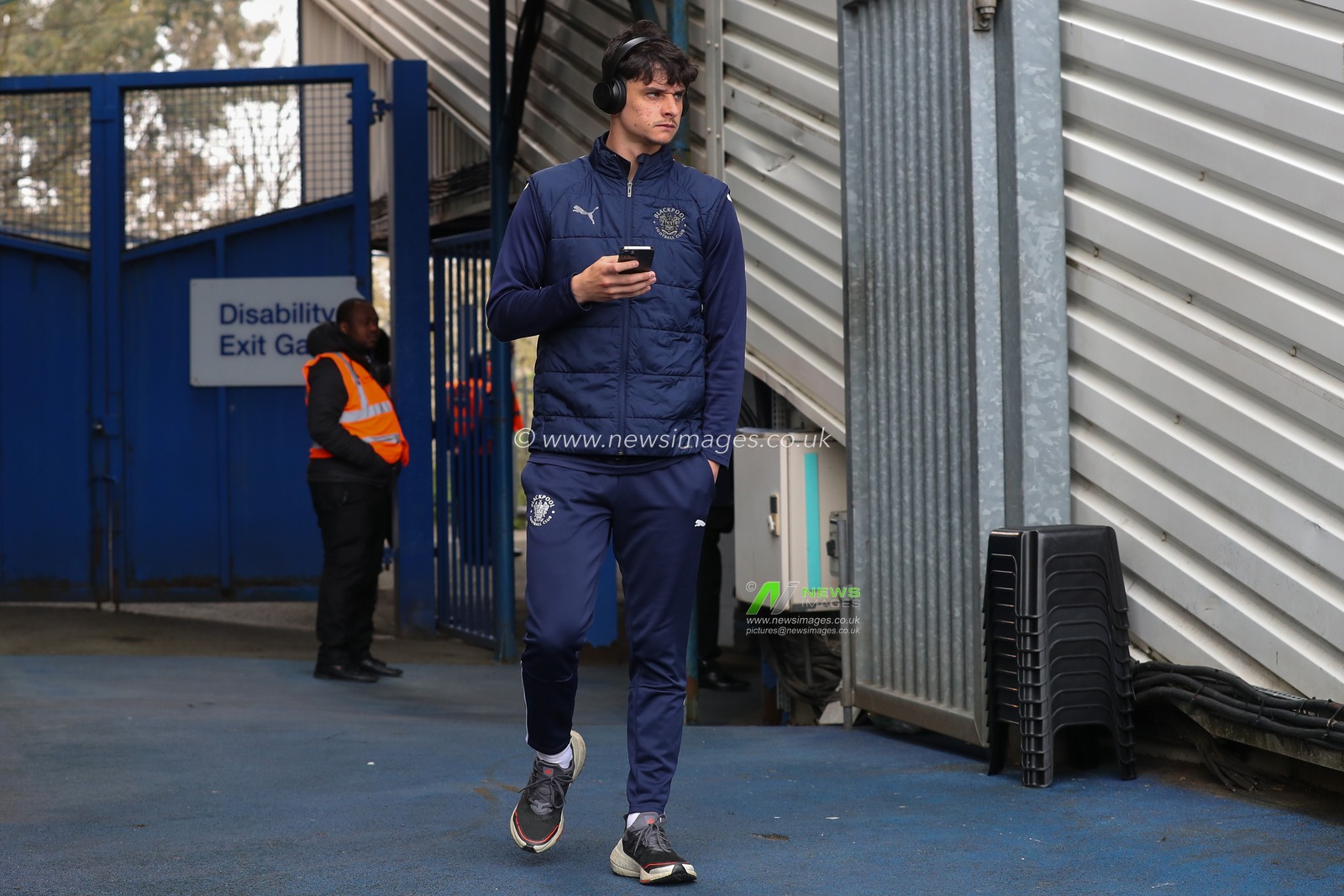 Charlie Patino #28 of Blackpool arrives ahead of the Sky Bet Championship match Birmingham City vs Blackpool at St Andrews, Birmingham, United Kingdom, 22nd April 2023

(Photo by Gareth Evans/News Images)