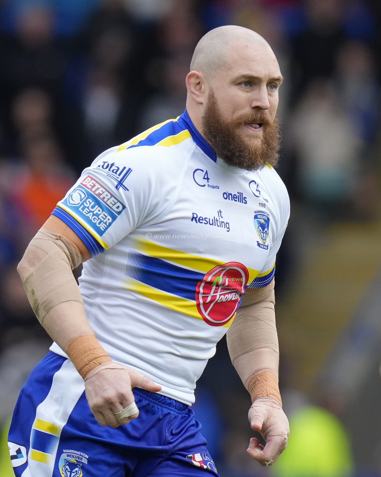 Gil Dudson #17 of Warrington Wolves during the Betfred Super League Round 7 match Warrington Wolves vs Hull FC at Halliwell Jones Stadium, Warrington, United Kingdom, 1st April 2023

(Photo by Steve Flynn/News Images)