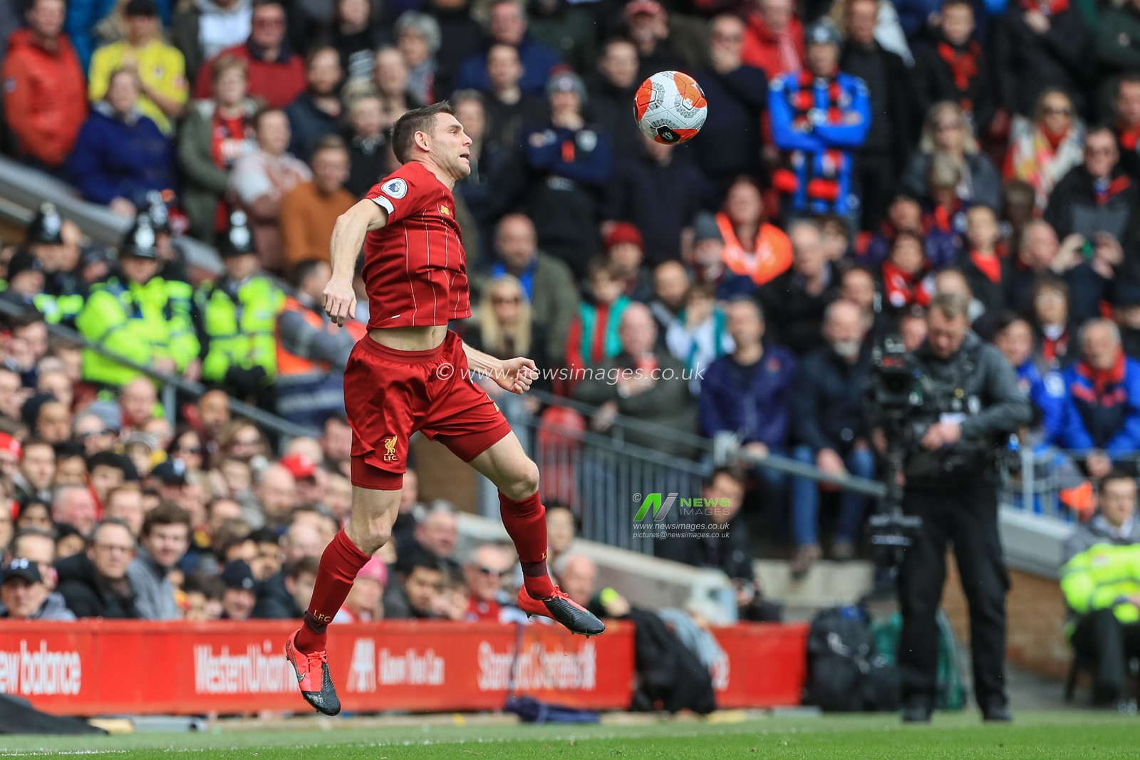 7th March 2020, Anfield, Liverpool, England; Premier League, Liverpool v Bournemouth : James Milner (7) of Liverpool in action during the game
