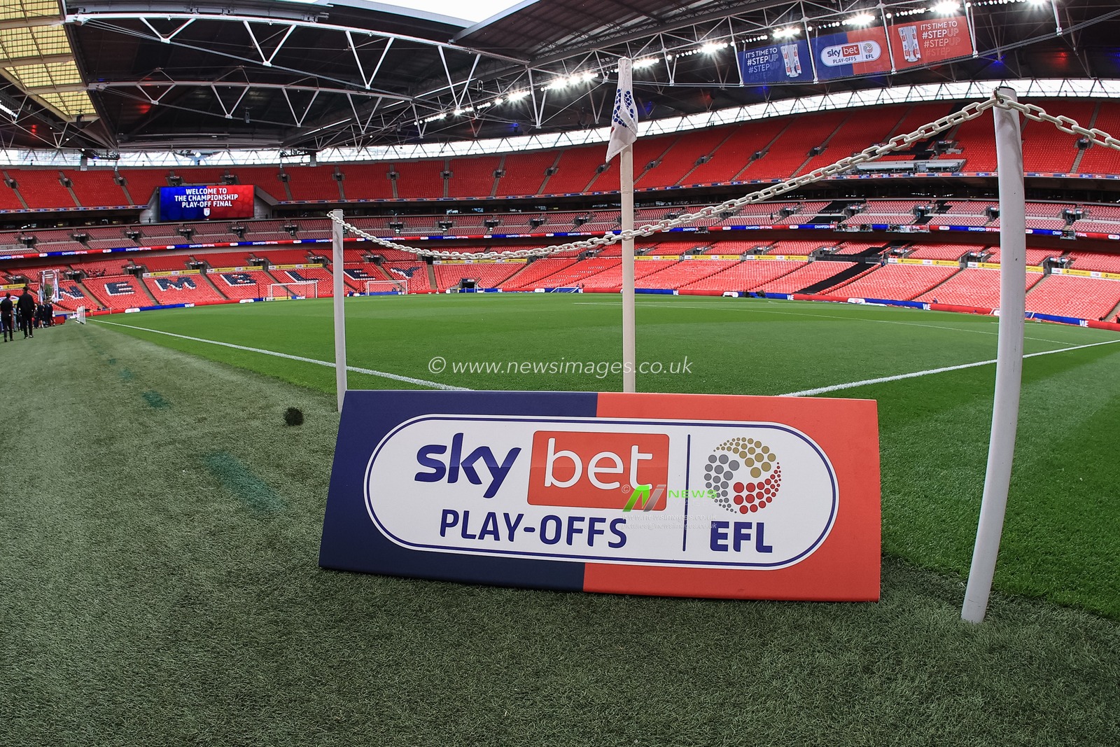 Skybet Playoff branding inside Wembley Stadium