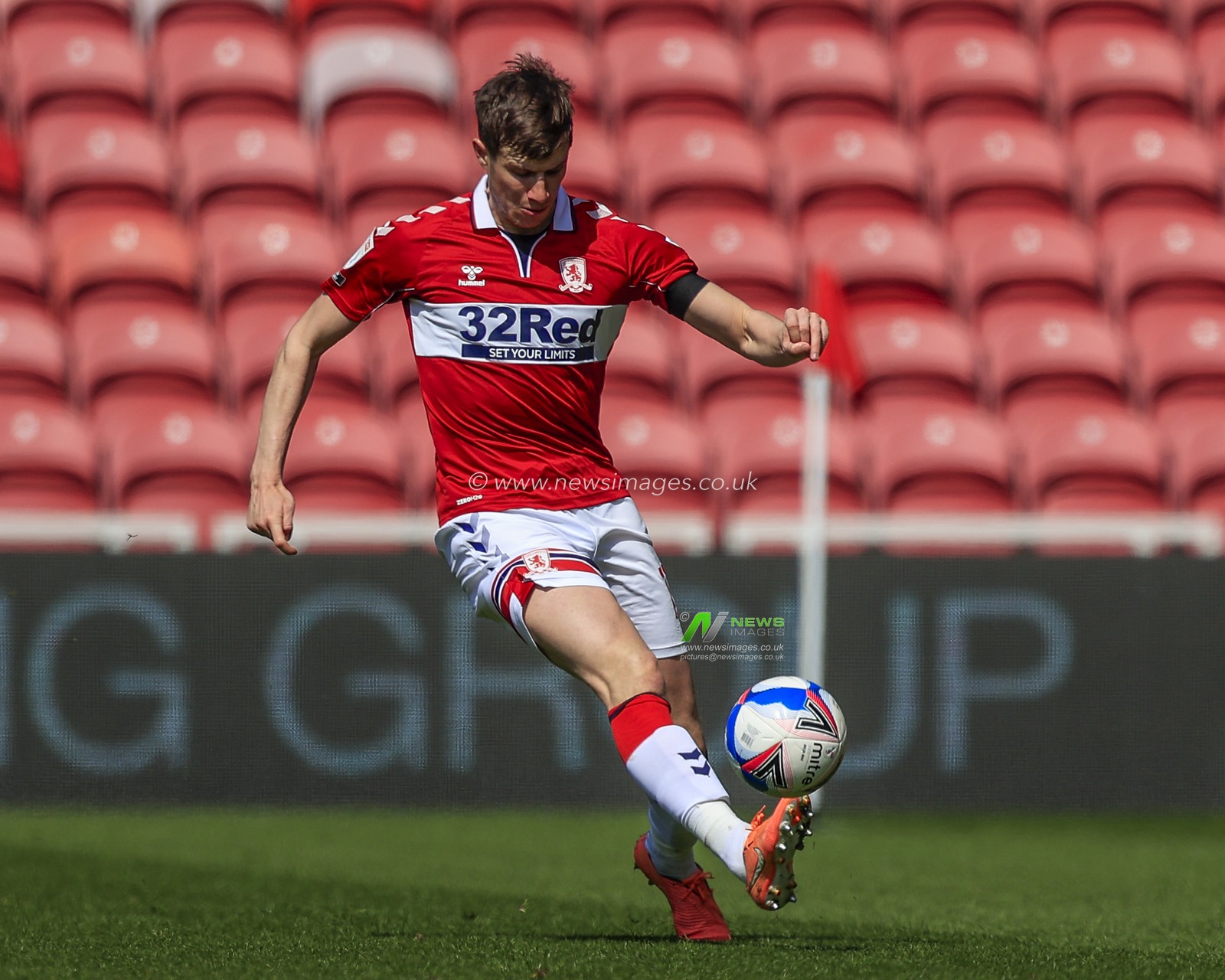 Paddy McNair #17 of Middlesbrough with the ball