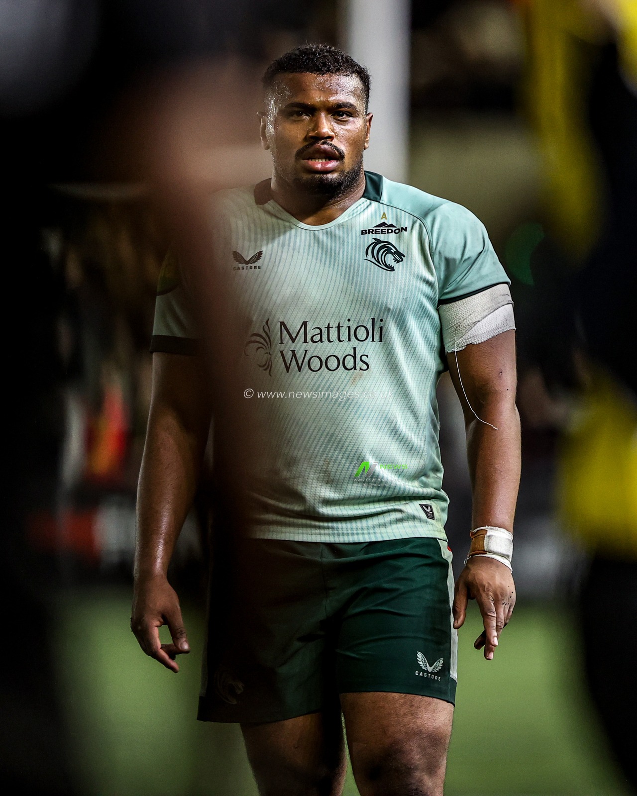 Tarek Haffar of Leicester Tigers during the Premiership Rugby Cup match Newcastle Red Bulls vs Leicester Tigers at Kingston Park, Newcastle, United Kingdom, 31st October 2025

(Photo by Alfie Cosgrove/News Images)

*** GER AUT SUI OUT ***