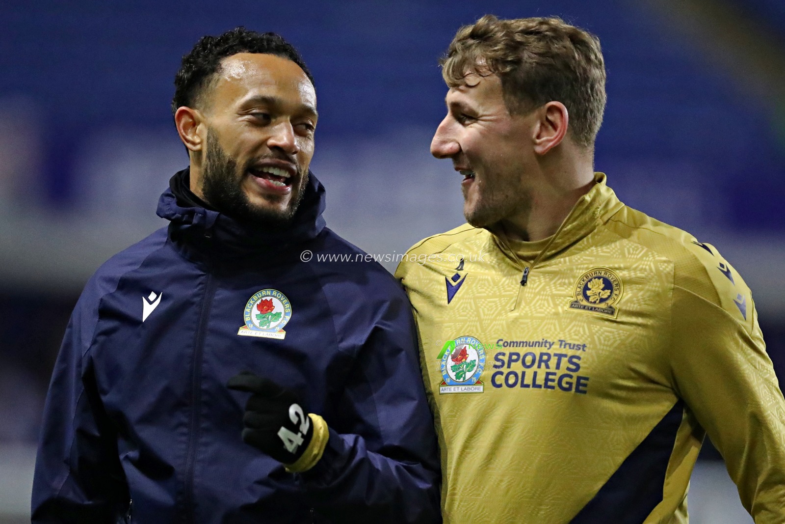 Lewis Baker of Blackburn Rovers and Kyle McFadzean of Blackburn Rovers before the Sky Bet Championship match Sheffield Wednesday vs Blackburn Rovers at Hillsborough, Sheffield, United Kingdom, 10th December 2024

(Photo by Sam Eaden/News Images)
