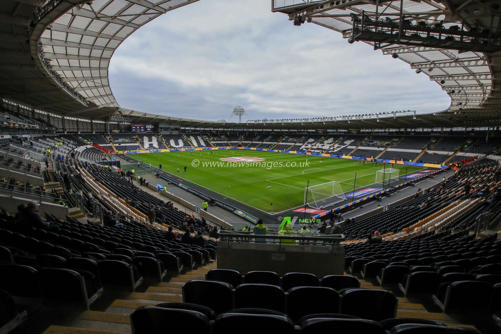 General view inside The MKM Stadium ahead of the Sky Bet Championship match Hull City vs Cardiff City at MKM Stadium, Hull, United Kingdom, 4th February 2023

(Photo by James Heaton/News Images)