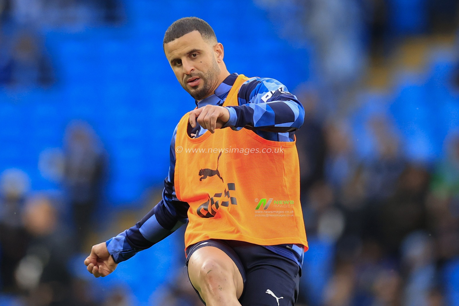 Kyle Walker #2 of Manchester City during the warm up ahead of the Emirates FA Cup Quarter Final match Manchester City vs Burnley at Etihad Stadium, Manchester, United Kingdom, 18th March 2023

(Photo by Conor Molloy/News Images)