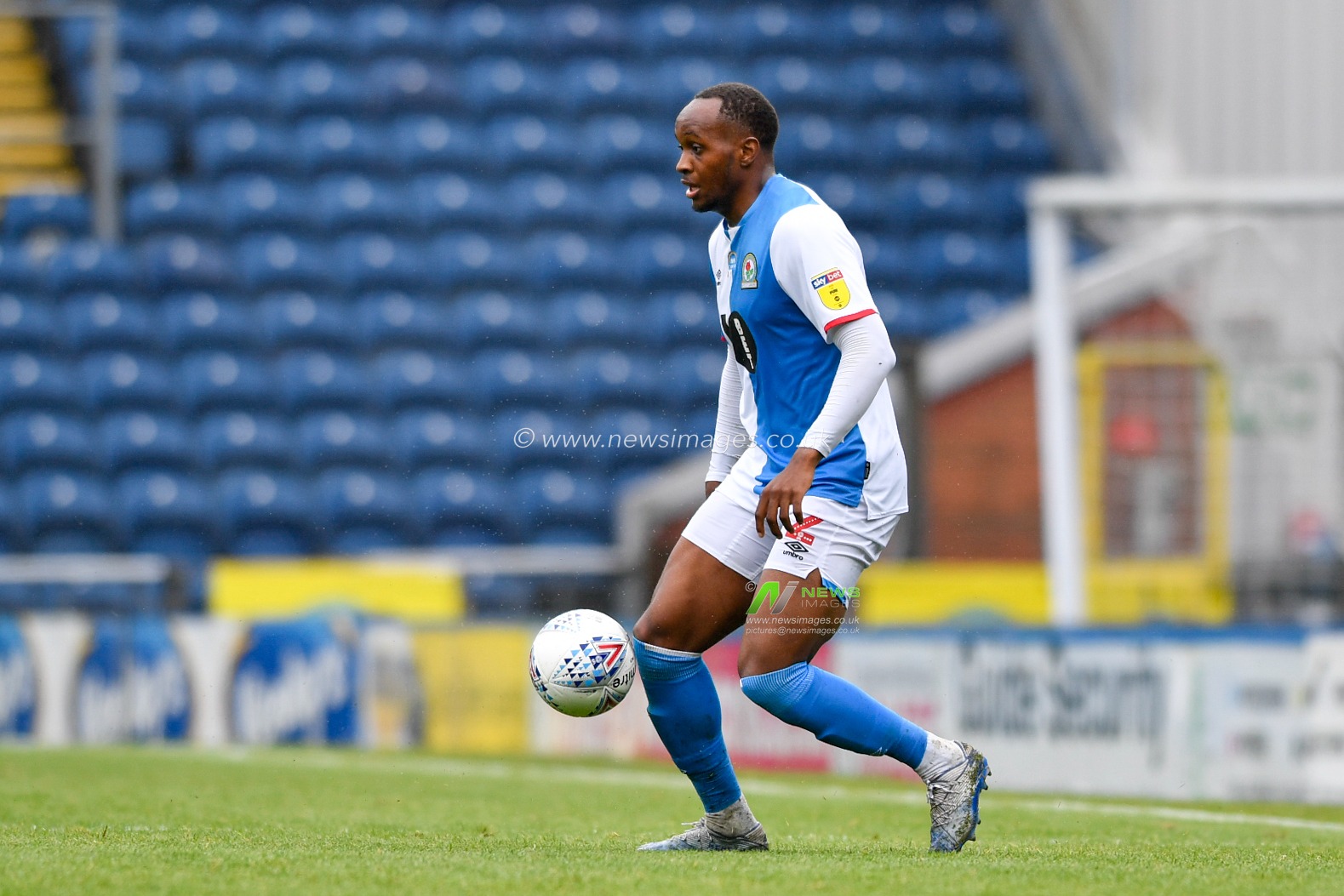 Ryan Nyambe (2) of Blackburn Rovers with the ball