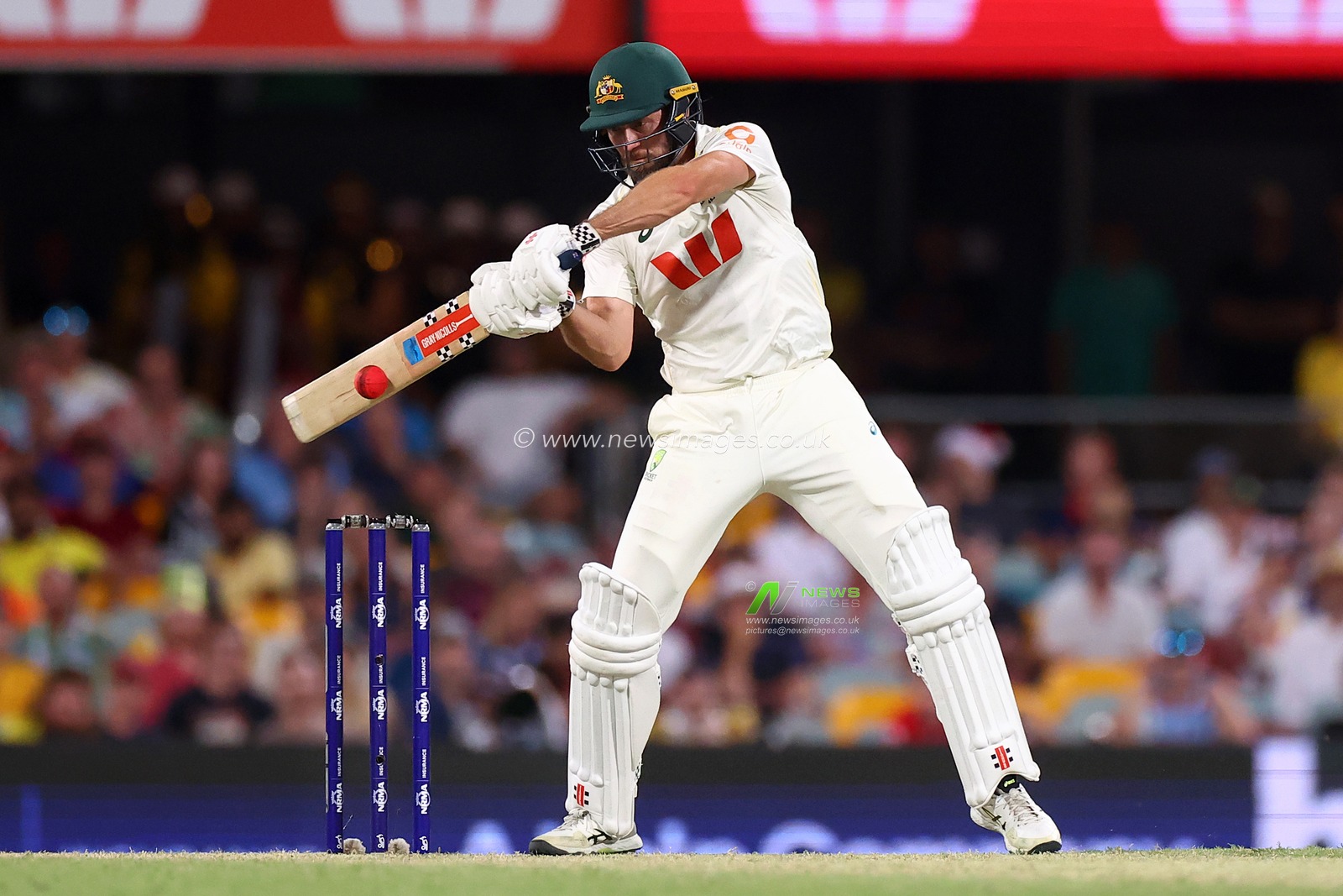 Michael Neser of Australia  bats during the NRMA Insurance Ashes Second Test Day 2 Australia vs England at The Gabba, Brisbane Cricket Ground, Brisbane, Australia, 5th December 2025

(Photo by Pat Hoelscher/News Images)

*** GER AUT SUI OUT ***