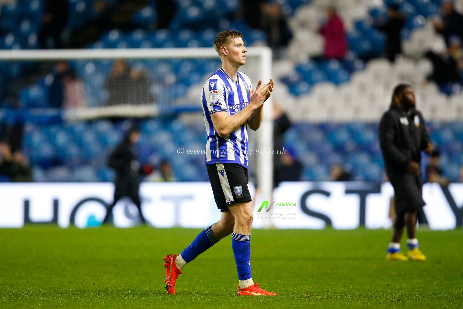Mark McGuinness #34 of Sheffield Wednesday applauds fans after the Sky Bet League 1 match Sheffield Wednesday vs Shrewsbury Town at Hillsborough, Sheffield, United Kingdom, 19th November 2022

(Photo by Ben Early/News Images)