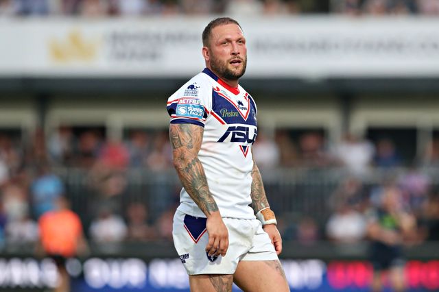 Josh Griffin of Wakefield Trinity during the Betfred Super League round 15 match Wakefield Trinity vs Wigan Warriors at DIY Kitchens Stadium, Wakefield, United Kingdom, 20th June 2025

(Photo by Sam Eaden/News Images)