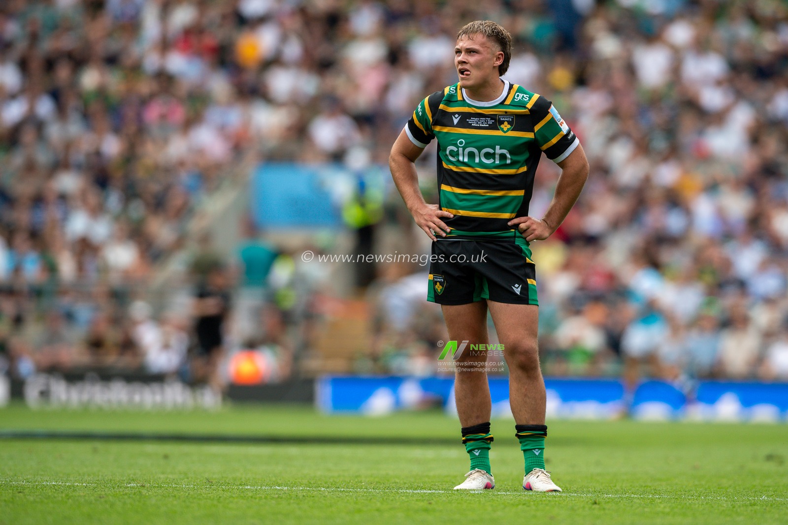 Tom Litchfield of Northampton Saints during the Gallagher PREM Final match Northampton Saints vs Exeter Chiefs at Allianz Stadium, Twickenham, United Kingdom on 20 June 2026.

(Photo by Alex Williamson/News Images)