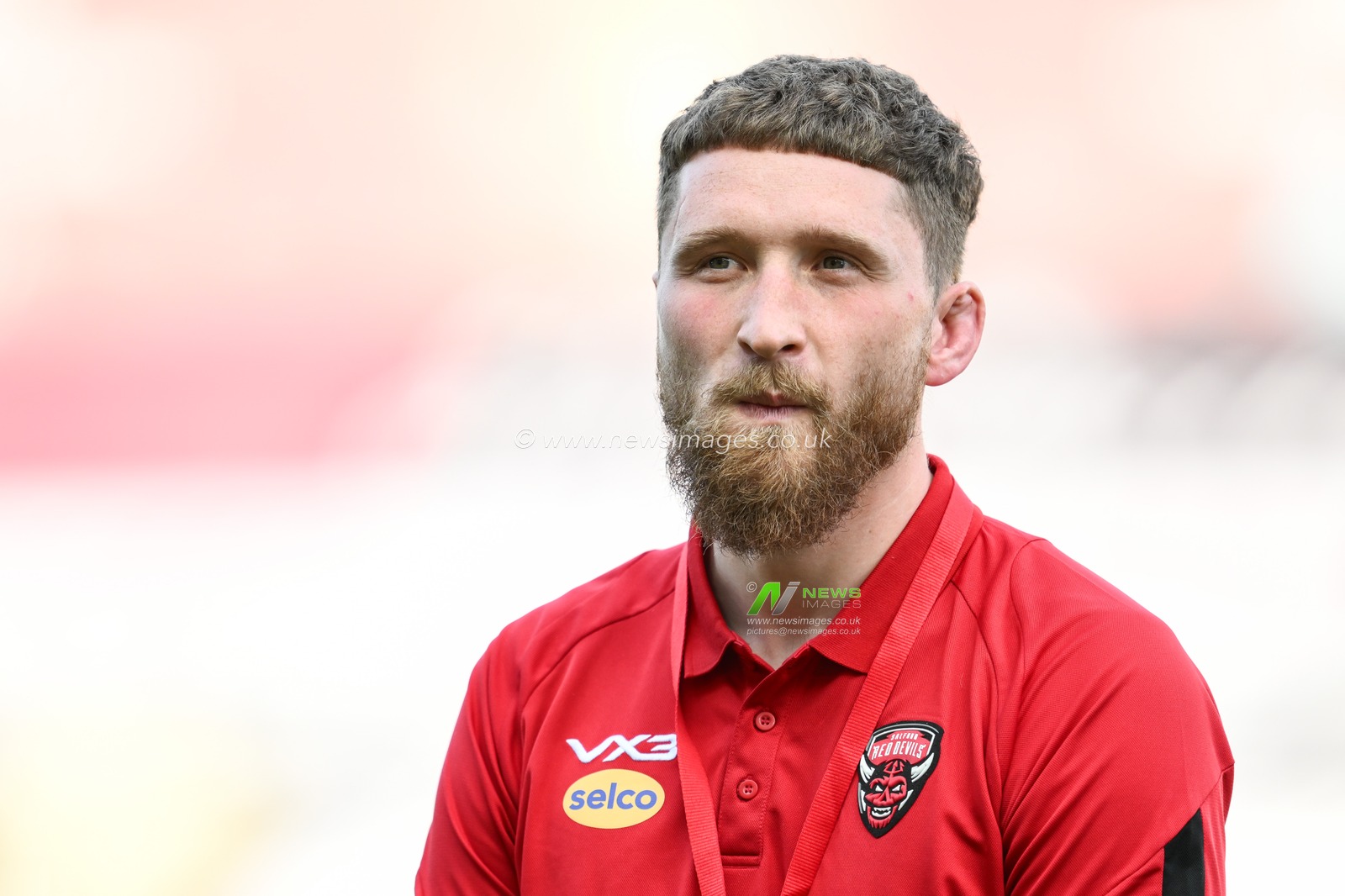 Ethan Ryan of Salford Red Devils arrives ahead of the  the Betfred Super League Round 11 match Leigh Leopards vs Salford Red Devils at Leigh Sports Village, Leigh, United Kingdom, 10th May 2024

(Photo by Craig Thomas/News Images)