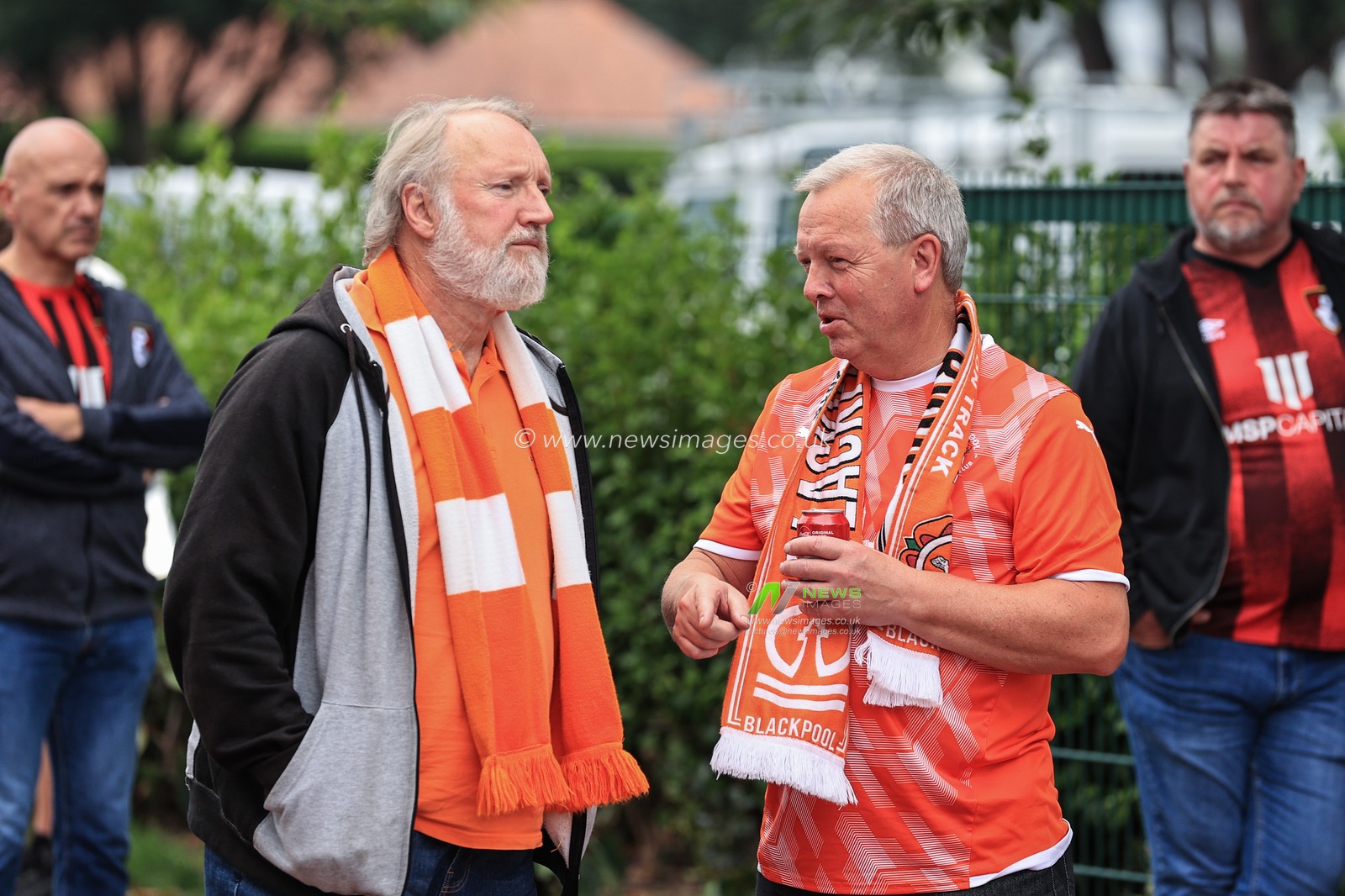 Blackpool fans arrive at the Vitality Stadium