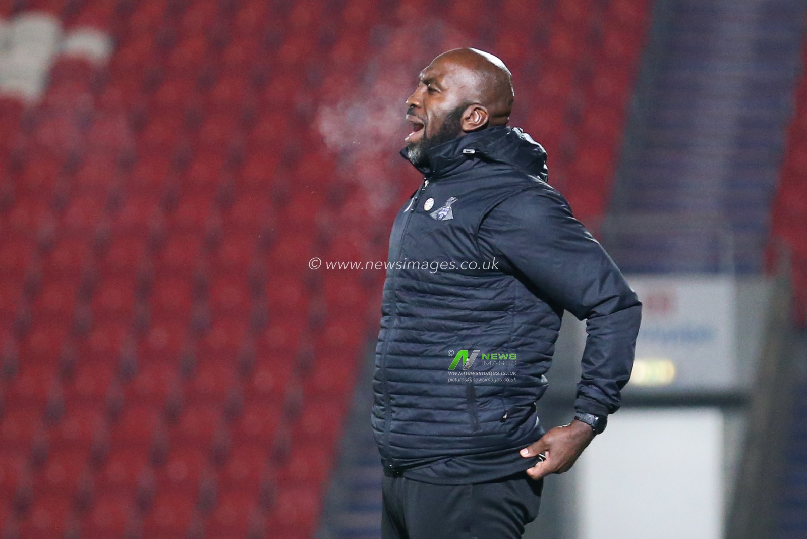 Darren Moore manager of Doncaster Rovers during the game