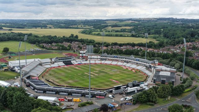 An aerial view of The Banks Homes Riverside Stadium during the First Vitality T20 International match England vs India at Banks Homes Riverside Stadium, Chester-le-street, United Kingdom on 01 July 2026

(Photo by Mark Cosgrove/News Images)