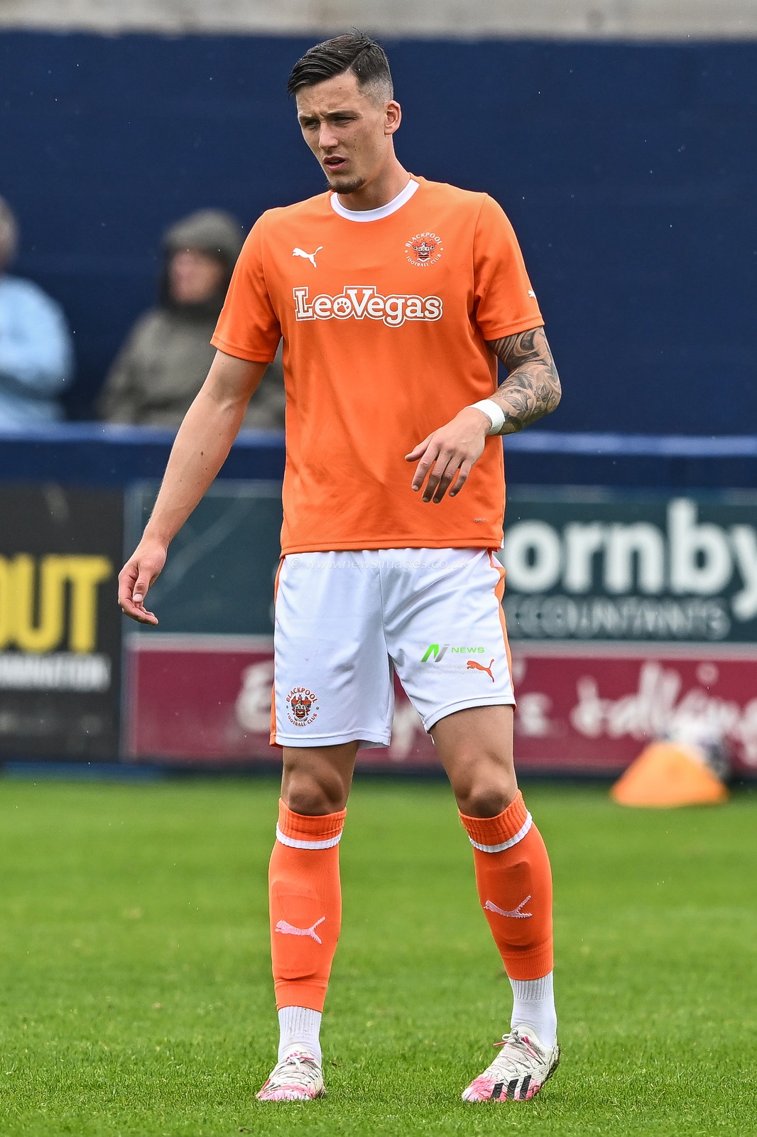 Oliver Casey #20 of Blackpool during the Pre-season friendly match Barrow vs Blackpool at SO Legal Stadium, Barrow-in-Furness, United Kingdom, 22nd July 2023

(Photo by Craig Thomas/News Images)