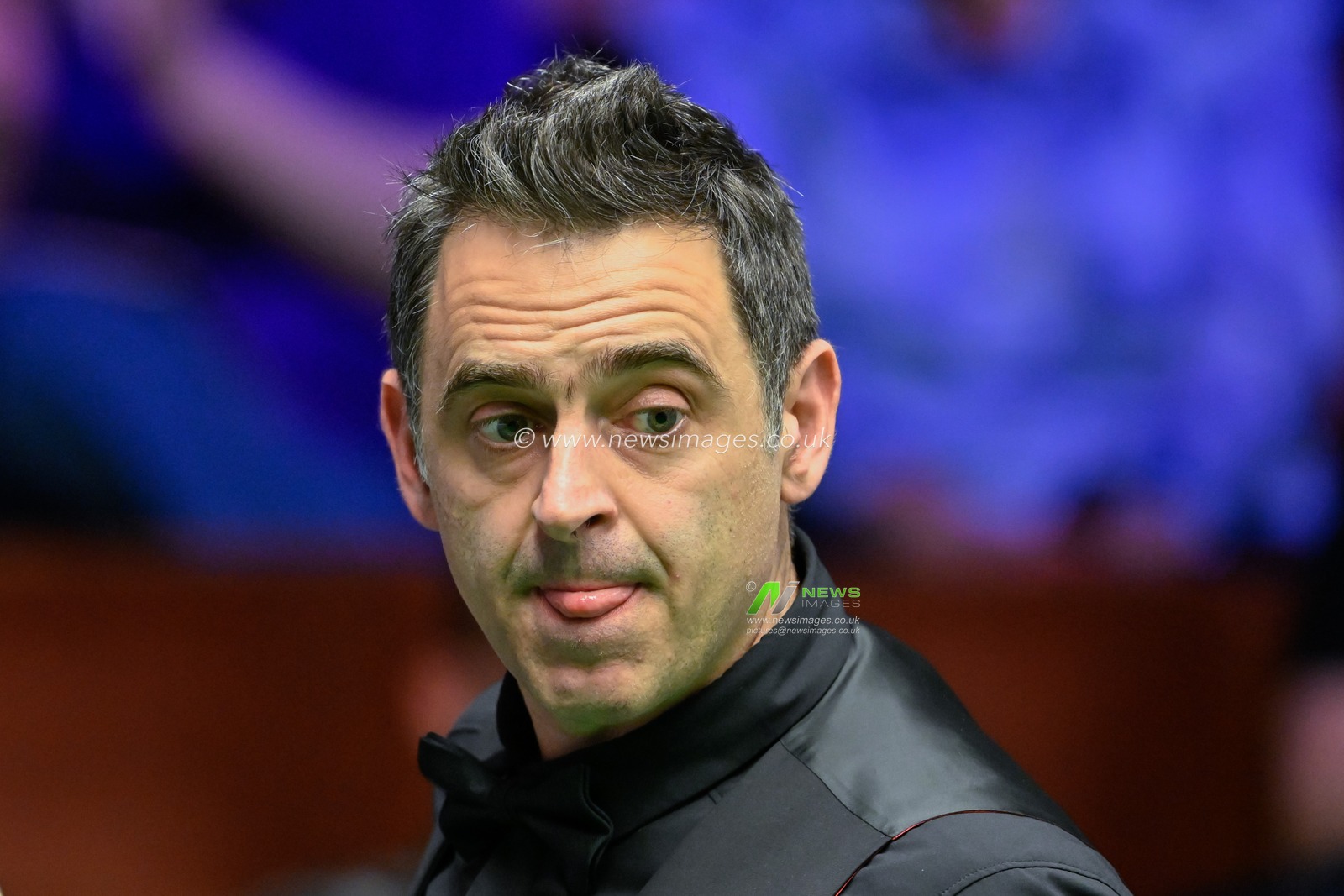Ronnie Oâ€™Sullivan reacts, during the Cazoo World Championships 2024 at Crucible Theatre, Sheffield, United Kingdom, 1st May 2024

(Photo by Cody Froggatt/News Images)