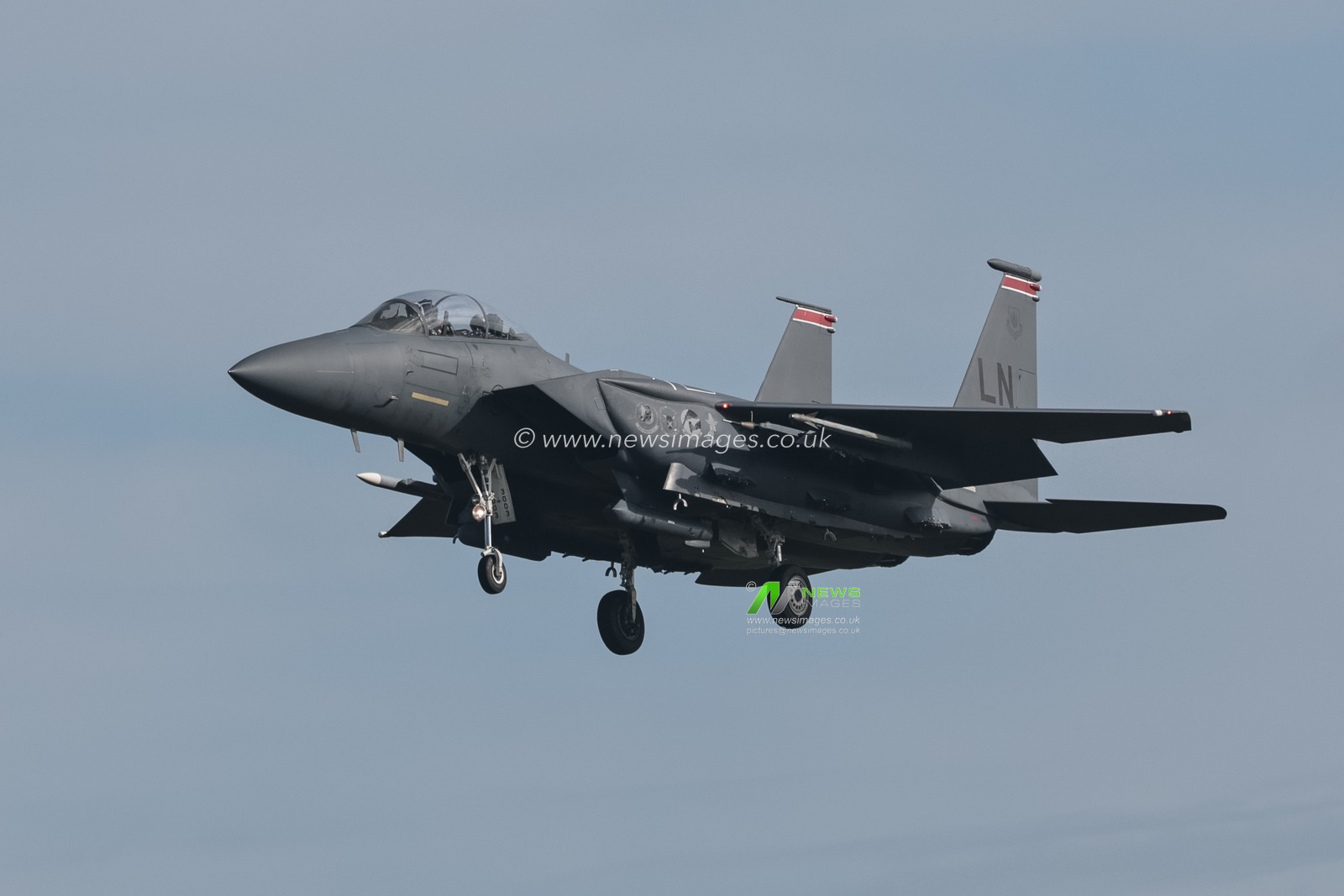United States Air Force F-15 Strike Eagles land at RAF Lakenheath on training exercises at RAF Lakenheath, United Kingdom, 11th September 2025

(Photo by Mark Cosgrove/News Images)