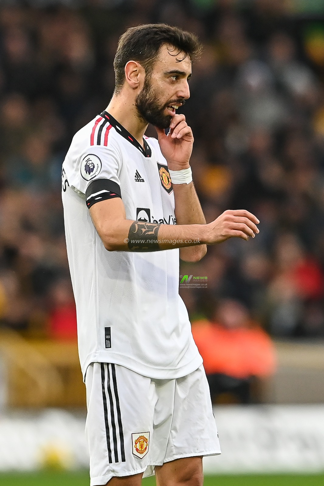 Bruno Fernandes #8 of Manchester United during the Premier League match Wolverhampton Wanderers vs Manchester United at Molineux, Wolverhampton, United Kingdom, 31st December 2022

(Photo by Craig Thomas/News Images)
