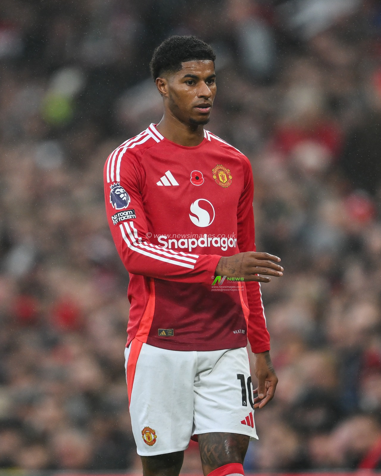 Marcus Rashford of Manchester United during the Premier League match Manchester United vs Leicester City at Old Trafford, Manchester, United Kingdom, 10th November 2024

(Photo by Craig Thomas/News Images)