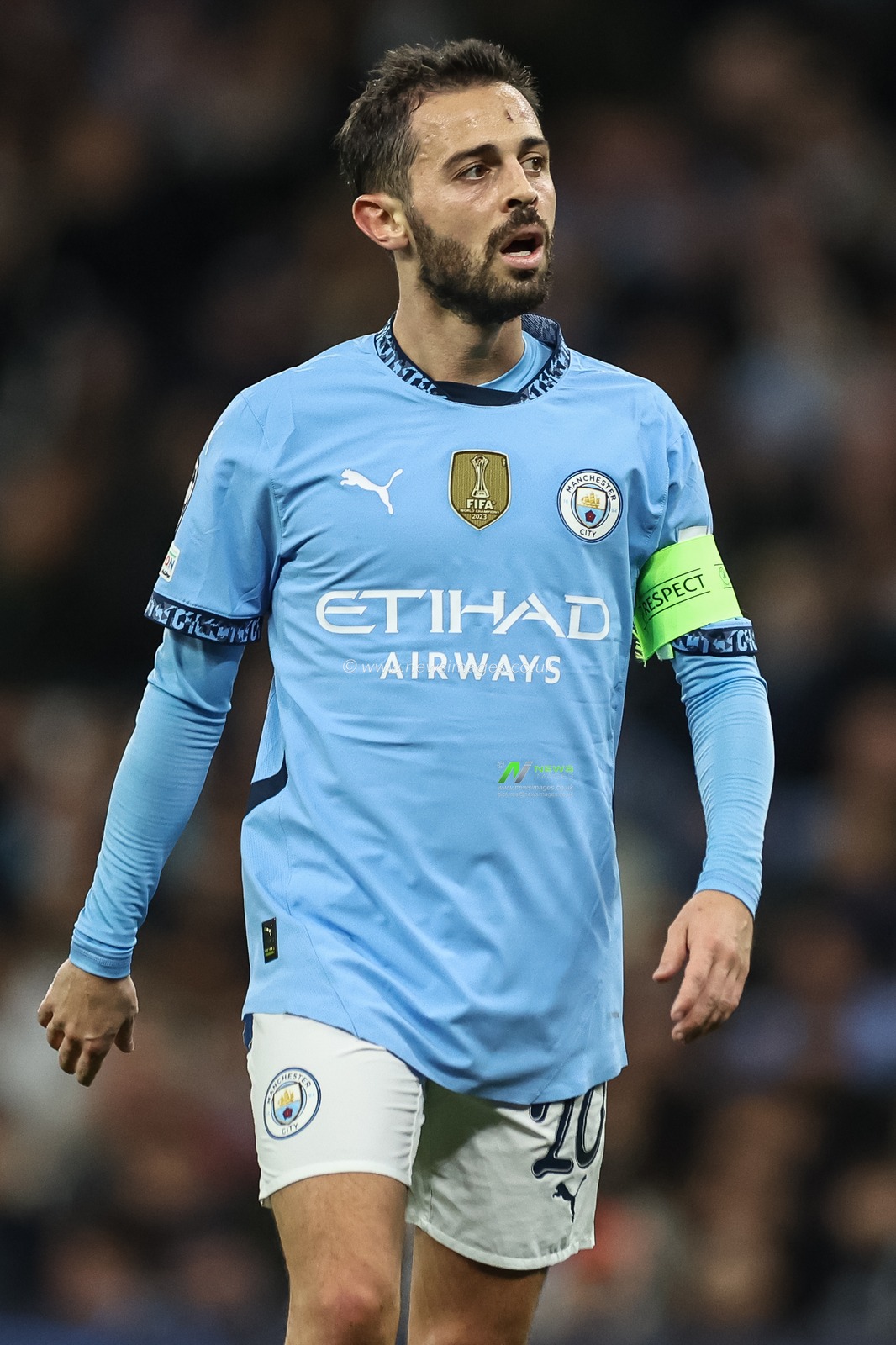 Bernardo Silva of Manchester City during the UEFA Champions League, League Stage Manchester City v Sparta Prague at Etihad Stadium, Manchester, United Kingdom, 23rd October 2024

(Photo by Mark Cosgrove/News Images)