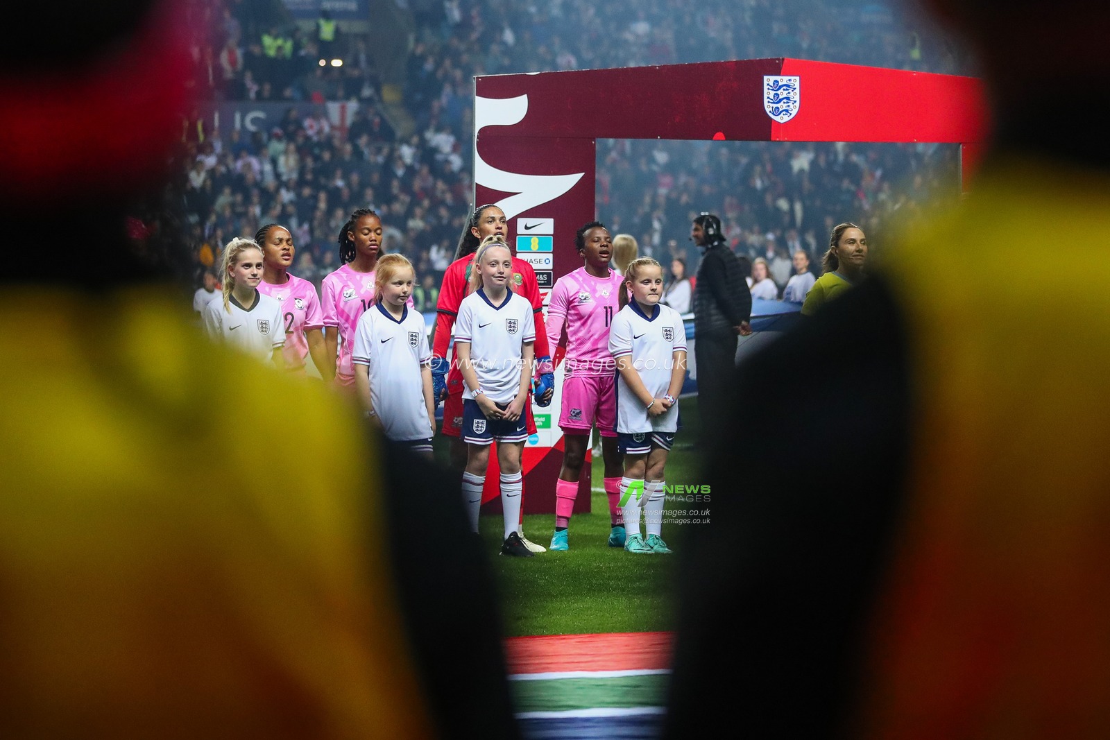 South Africa players line prior to the Women's International Friendly match England Women vs South Africa Women at Coventry Building Society Arena, Coventry, United Kingdom, 29th October 2024

(Photo by Izzy Poles/News Images)