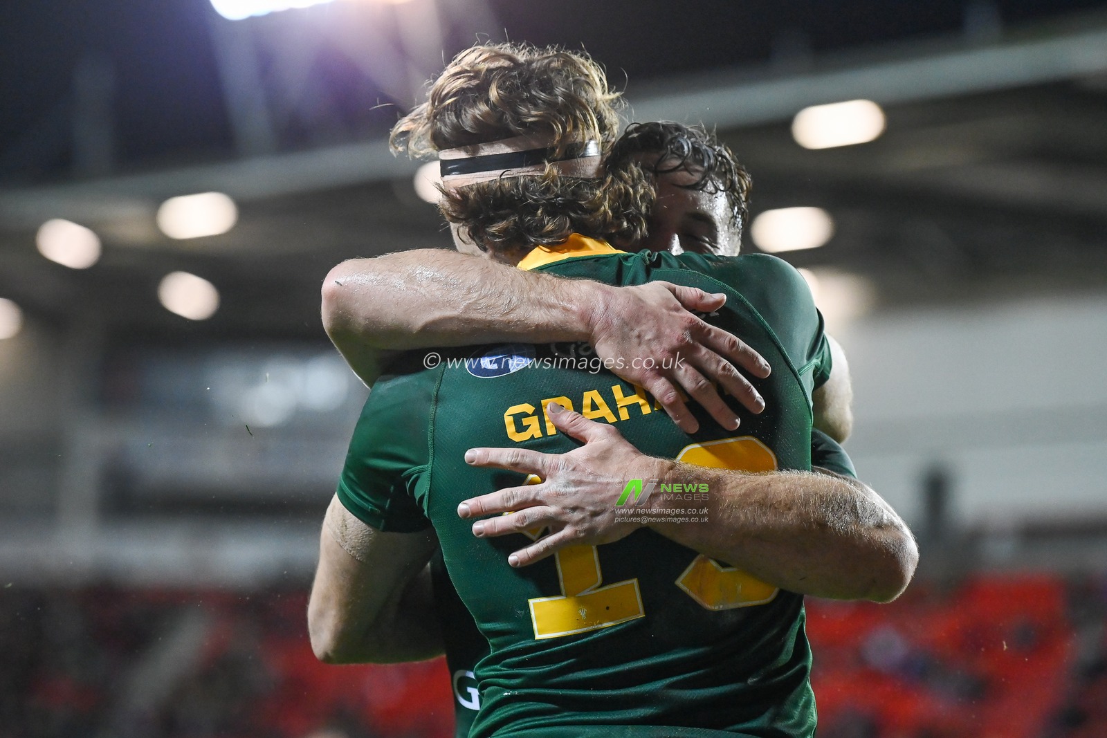 Campbell Graham of Australia celebrates his try during the Rugby League World Cup 2021 match Australia vs Italy at Totally Wicked Stadium, St Helens, United Kingdom, 29th October 2022

(Photo by Craig Thomas/News Images)