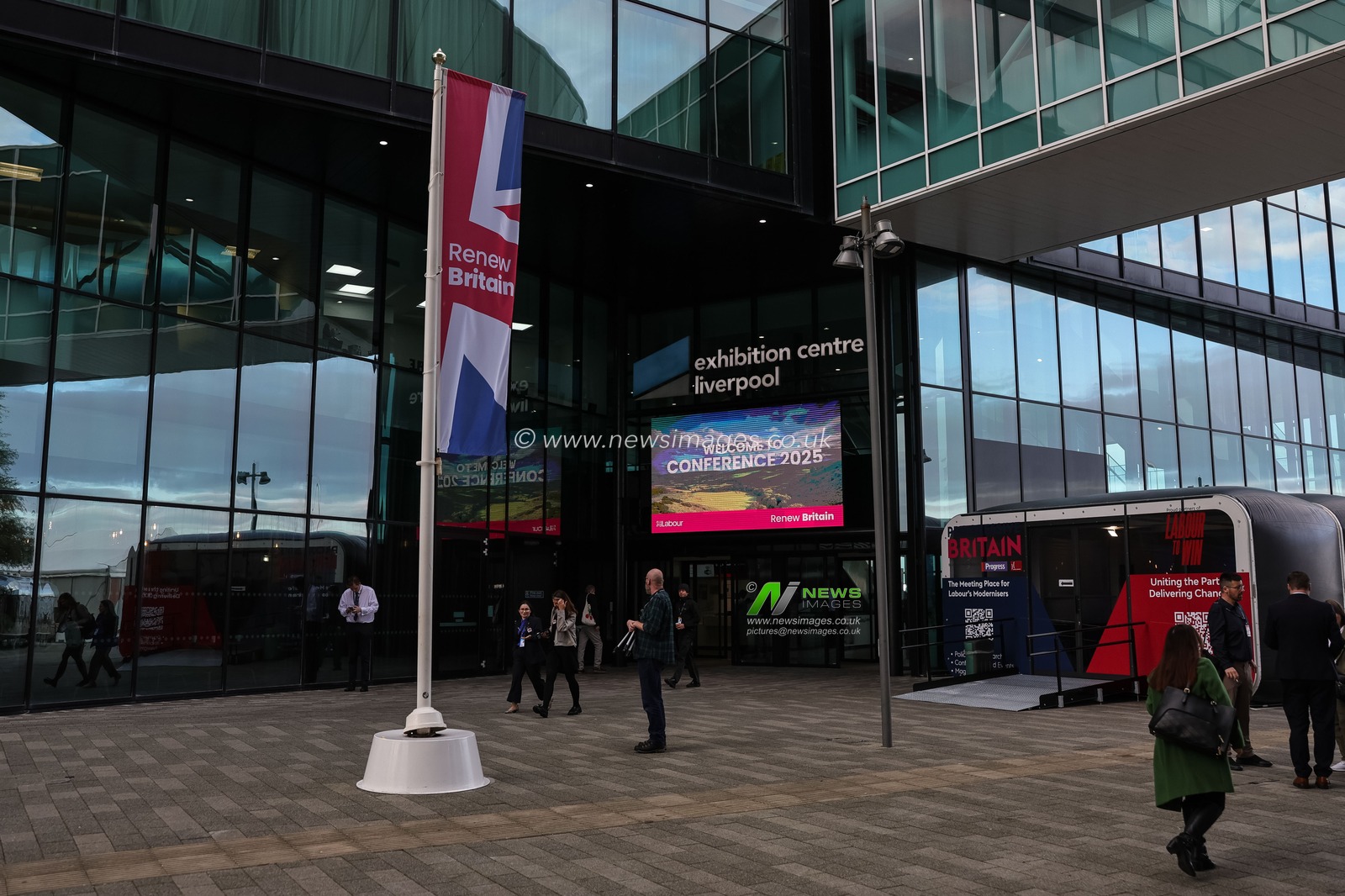 The entrance to the Exhibition Centre Liverpool during the Labour Party Annual Conference 2025 Day 3 at The ACC, Liverpool, United Kingdom, 30th September 2025

(Photo by Mark Cosgrove/News Images)