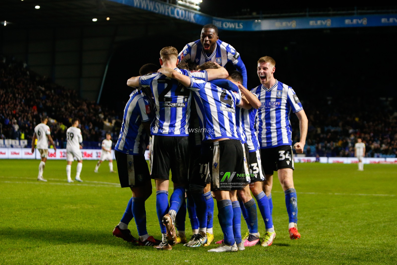 Josh Windass #11 of Sheffield Wednesday Celebrates scoring a goal to make it 2-0 during the Emirates FA Cup Third Round match Sheffield Wednesday vs Newcastle United at Hillsborough, Sheffield, United Kingdom, 7th January 2023

(Photo by Ben Early/News Images)