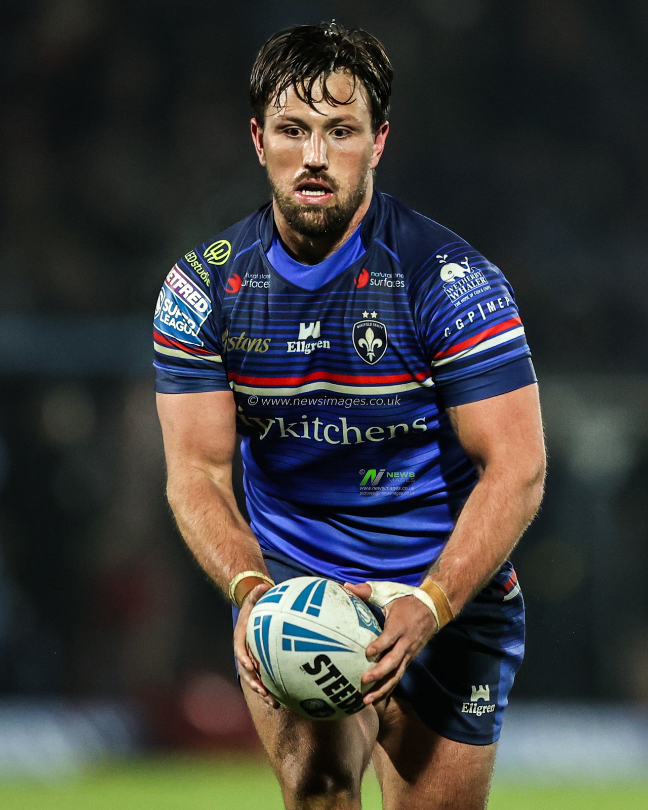 Tyson Smoothy of Wakefield Trinity in action during the Betfred Super League round 5 match Wakefield Trinity vs Leigh Leopards at DIY Kitchens Stadium, Wakefield, United Kingdom on 20 March 2026

(Photo by Alfie Cosgrove/News Images)