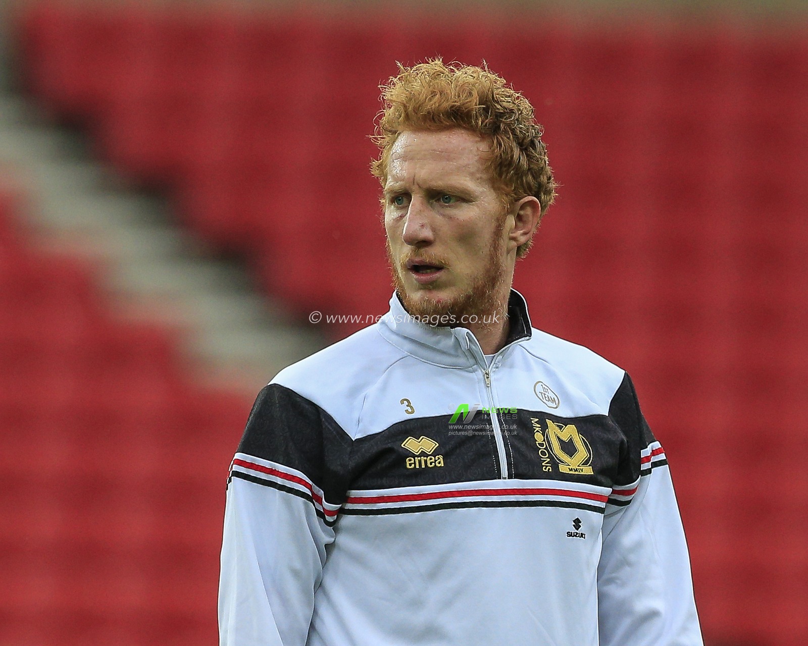 Dean Lewington #3 of Milton Keynes Dons during the pre-game warmup