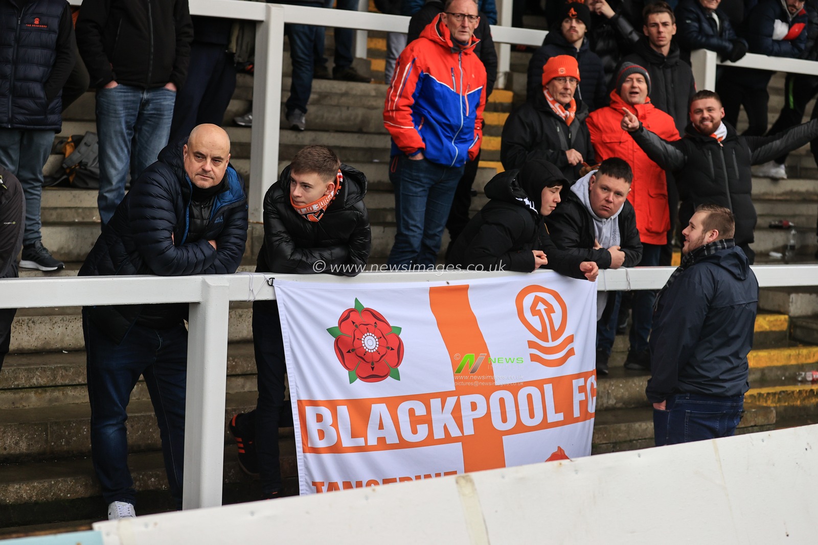 Blackpool fans during the game