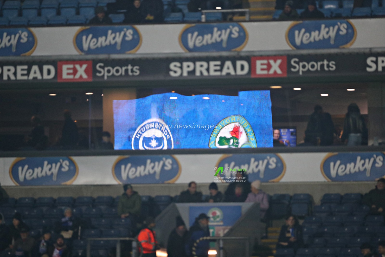 Both teams badges in a reflection before the Sky Bet Championship match Blackburn Rovers vs Portsmouth at Ewood Park, Blackburn, United Kingdom, 15th January 2025

(Photo by Sam Eaden/News Images)