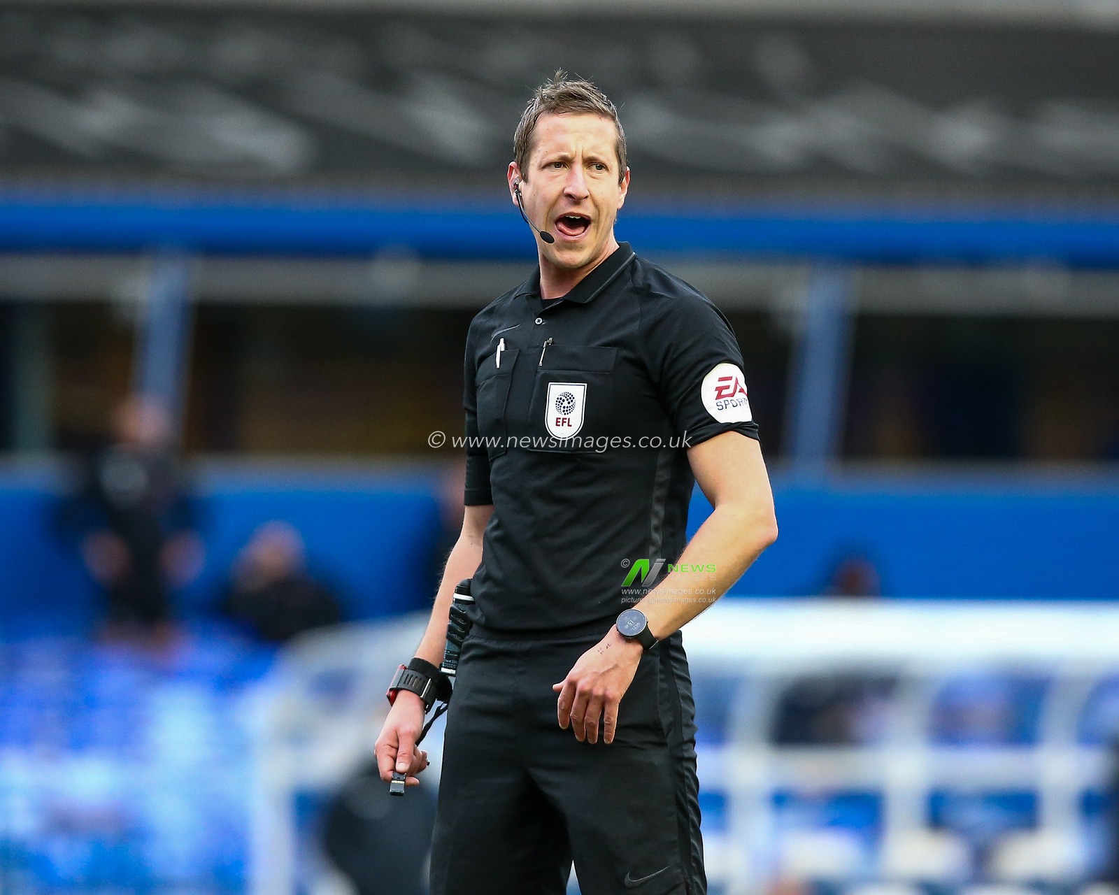 Referee John Brooks during the game Coventry City vs Derby County