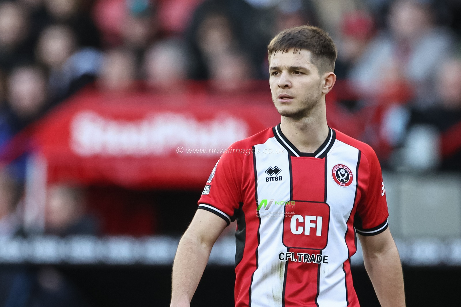 James McAtee of Sheffield United during the Premier League match Sheffield United vs Brighton and Hove Albion at Bramall Lane, Sheffield, United Kingdom, 18th February 2024

(Photo by Mark Cosgrove/News Images)