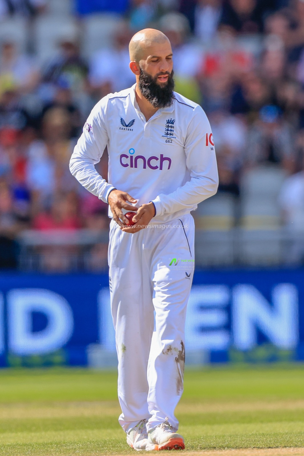 Moeen Ali of England during the LV= Insurance Ashes Fourth Test Series Day One England vs Australia at Old Trafford, Manchester, United Kingdom, 19th July 2023

(Photo by Conor Molloy/News Images)