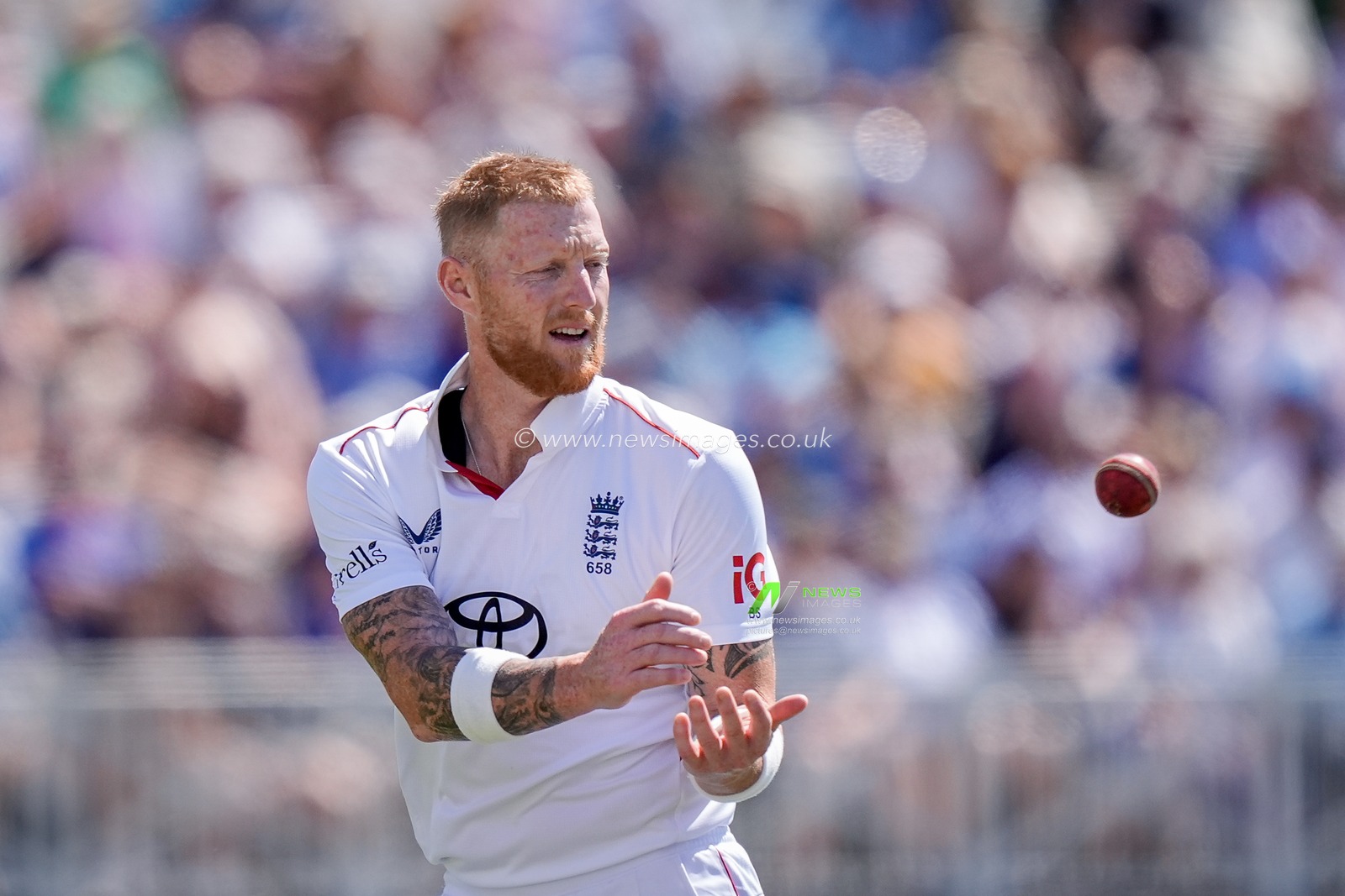 England captain Ben Stokes during the 3rd Rothesay Test Match Day 4 match England vs New Zealand at Trent Bridge, Nottingham, United Kingdom on 28 June 2026

(Photo by Maynard Manyowa/News Images)