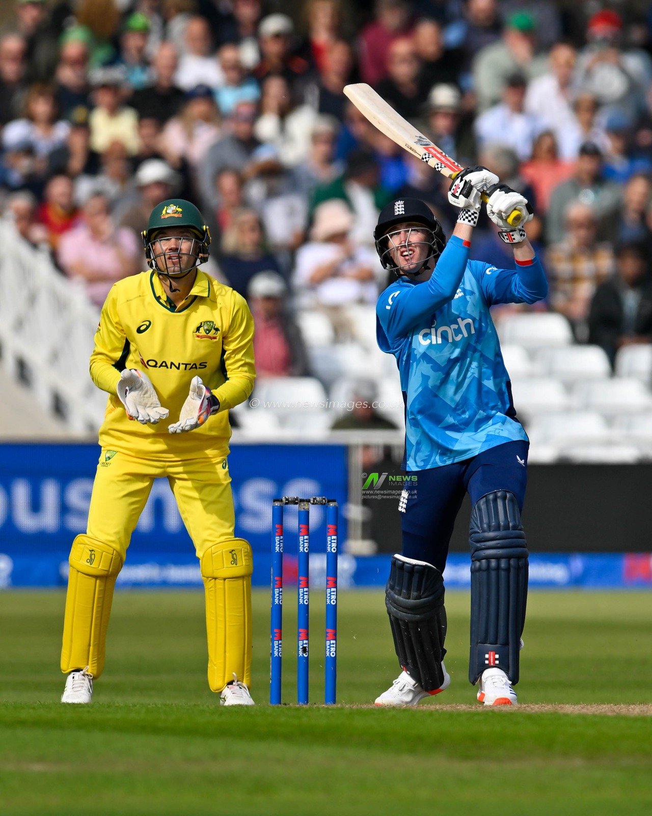 Harry BROOK (England Captain) batting the ball for six during the First Metro Bank One Day International match England vs Australia at Trent Bridge, Nottingham, United Kingdom, 19th September 2024

(Photo by Mark Dunn/News Images)