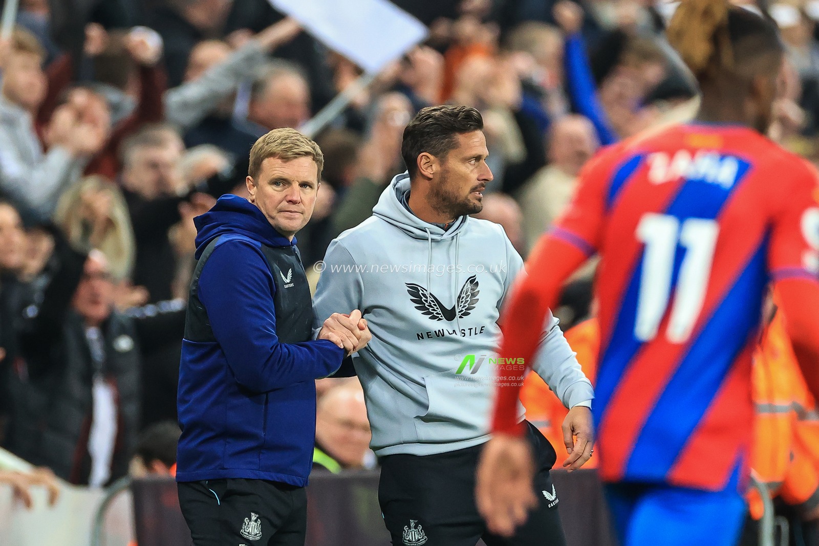 Eddie Howe manager of Newcastle United celebrates his sides win